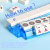 ANABIUP 4PCS Mahjong Racks with Pushers,Made from Acrylic Material, Suitable for American Mahjong,4 Colors American Majiang Tile Racks Come with 6 Dice. American Mahjong Accessories. view 3