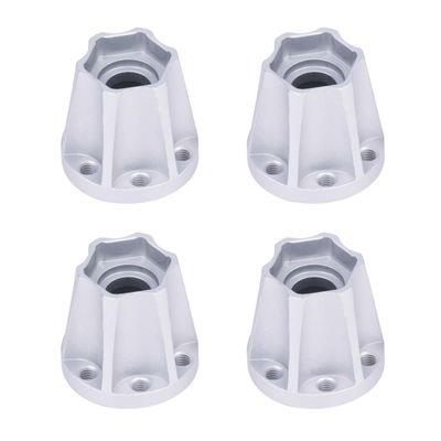 4Pcs Aluminum Alloy Wheel Hex Hub 6/9/12/15/18/21mm for 1/10 RC Crawler Car 1.9 2.2 Wheels Rim Axial SCX10 TRX4 RR10 Wraith Capra D90 (Silver,21mm)