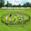 MerryMove GagaBall Pit 3-in-1 Portable with Basketball Hoop & Soccer Goals, 20ft Giant Arena for Kids, Outdoor Family Game for Camp & School view 2