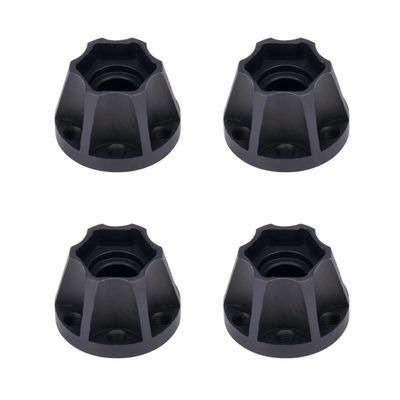 4Pcs Aluminum Alloy Wheel Hex Hub 6/9/12/15/18/21mm for 1/10 RC Crawler Car 1.9 2.2 Wheels Rim Axial SCX10 TRX4 RR10 Wraith Capra D90 (Black,15mm)