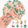 100 Pieces Tiny Christmas Decorations for Dollhouse Micro Resin Decor for Crafts Mini Things for Fairy Garden Micro Landscaping Decoration, Style 2 view 1