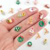 100 Pieces Tiny Christmas Decorations for Dollhouse Micro Resin Decor for Crafts Mini Things for Fairy Garden Micro Landscaping Decoration, Style 2 view 3