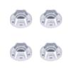4Pcs Aluminum Alloy Wheel Hex Hub 6/9/12/15/18/21mm for 1/10 RC Crawler Car 1.9 2.2 Wheels Rim Axial SCX10 TRX4 RR10 Wraith Capra D90 (Silver,9mm) view 1