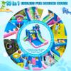 Flamingo Bounce House for Kids  10-in-1 Inflatable Castle with Double Slide, Ball Pit, Basketball Hoop, Climbing Wall & Sprinkler, Indoor/Outdoor Play, 480W Blower Included view 3