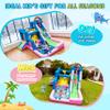 Flamingo Bounce House for Kids  10-in-1 Inflatable Castle with Double Slide, Ball Pit, Basketball Hoop, Climbing Wall & Sprinkler, Indoor/Outdoor Play, 480W Blower Included view 4