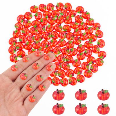 100 Pieces Tiny Apple for Dollhouse Micro Resin Fruit Decor for Crafts Mini Things for Fairy Garden Micro Landscaping Decoration, Style 1