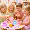 HAPGFS Silicone Tea Party Set for Kids - Complete Pretend Play Toy with Teapot, Cups, Picnic Basket, Food-Grade Safe Material for Toddlers Ages 3-5, Ideal for Indoor and Outdoor Imaginative Fun view 2