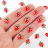 100 Pieces Tiny Strawberry for Dollhouse Micro Resin Fruit Decor for Crafts Mini Things for Fairy Garden Micro Landscaping Decoration, Style 2 view 2