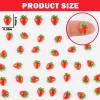 100 Pieces Tiny Strawberry for Dollhouse Micro Resin Fruit Decor for Crafts Mini Things for Fairy Garden Micro Landscaping Decoration, Style 3 view 3