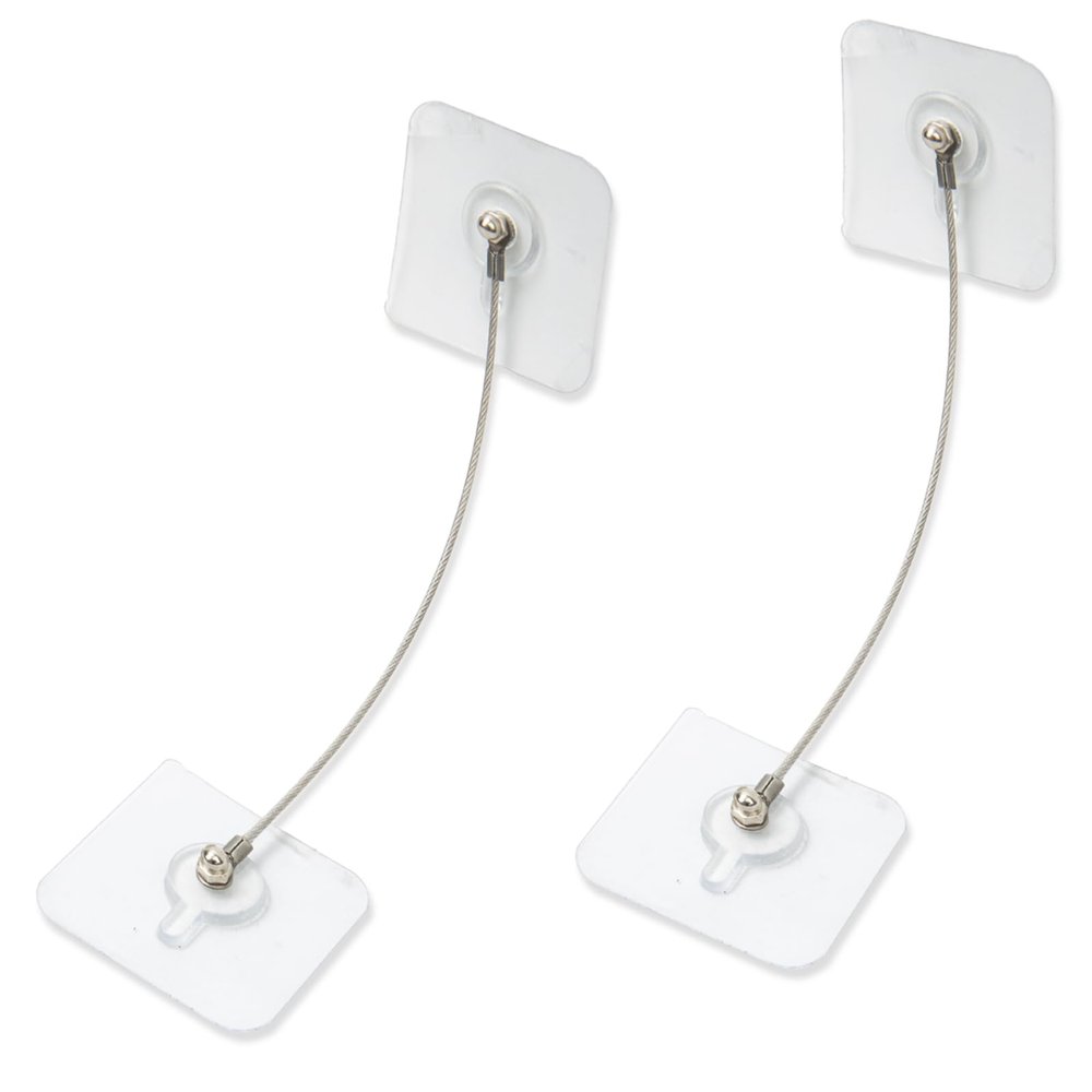 10-Pack 8" Furniture Anchors for Baby Proofing No-Drill Safety Straps, Anti-Tip Wall Anchors for Dressers, Cabinets, and TVs