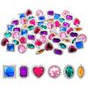 Quilax 72 Pcs Colorful Plastic Rings, Adjustable Rings Princess Jewelry, Fake Ring for Costume Bridal Shower Dress Party Accessories view 1