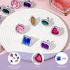 Quilax 72 Pcs Colorful Plastic Rings, Adjustable Rings Princess Jewelry, Fake Ring for Costume Bridal Shower Dress Party Accessories view 3