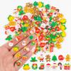 100 Pieces Tiny Christmas Decorations for Dollhouse Micro Resin Decor for Crafts Mini Things for Fairy Garden Micro Landscaping Decoration, Style 3 view 1