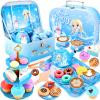 INNOCHEER Tea Party Set for Little Girls Toys, Toys for Kids, Tea Sets for Toddlers 3-5, Pretend Play Kitchen Toy, Birthday Christmas Princess Gifts Toys for 3 4 5 6 7 + Year Old Girls view 1
