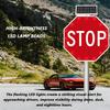 GTANND Solar Led Stop Sign, Stop Sign-Octagon Aluminum Reflective Flashing Stop Signs Rustproof Illuminated Light Traffic Road Warning Board,Energy-Saving and Environmentally Friendly 60 * 60cm(24in) view 2