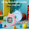for Tamagotchi Paradise Soft Silicone Case and TPU Clear Screen Protector flim, 360-degree Full Protective with Flower Series Lanyard, Scratch Shock Protection, Blue/Pink view 2