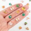 100 Pieces Tiny Christmas Decorations for Dollhouse Micro Resin Decor for Crafts Mini Things for Fairy Garden Micro Landscaping Decoration, Style 4 view 3