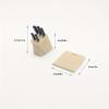 7pcs Miniature Kitchen Knife Set with Holder, 1:12 Scale Dollhouse Accessories, Doll Furniture view 4