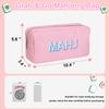 American Mahjong Tiles Bag for 1.2 inch Tiles, Portable Zippered Storage Case with Embroidery Letters, Soft Pink Travel Bag for Mahjong Lovers (Bag Only) view 4