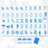 Arrowbash Christmas 160 Pcs Chinoiserie Mahjong Tile Set, 1.2 x 0.8 Inches Melamine Blue Back American Mahjong Only, Travel Ma Jiang Tiles for Adult Classic Board for Family Night view 1