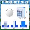 Arrowbash Christmas 160 Pcs Chinoiserie Mahjong Tile Set, 1.2 x 0.8 Inches Melamine Blue Back American Mahjong Only, Travel Ma Jiang Tiles for Adult Classic Board for Family Night view 2
