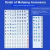 Arrowbash Christmas 160 Pcs Chinoiserie Mahjong Tile Set, 1.2 x 0.8 Inches Melamine Blue Back American Mahjong Only, Travel Ma Jiang Tiles for Adult Classic Board for Family Night view 3