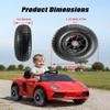 2-Pack 12"x4" Rubber Pneumatic Tire for Power Wheel Ride On Car, 12in Replacement Wheels with Bearings, Compatible with Electric Kids Vehicle, Alligator Ride On Car Wheel Upgrade view 2