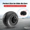 2-Pack 12"x4" Rubber Pneumatic Tire for Power Wheel Ride On Car, 12in Replacement Wheels with Bearings, Compatible with Electric Kids Vehicle, Alligator Ride On Car Wheel Upgrade view 3