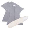SleepingBaby Zipadee-Zip Transition Swaddle and Cream Snuggle Strap - Cozy Baby Swaddle Blanket with Zipper Convenience - Heather Grey, Large (12-24 Month) view 1