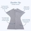 SleepingBaby Zipadee-Zip Transition Swaddle and Cream Snuggle Strap - Cozy Baby Swaddle Blanket with Zipper Convenience - Heather Grey, Large (12-24 Month) view 4