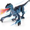 Aotrytion Remote Control Dinosaur Toys for Kids, Dinosaur Toys for Boys Big Walking Velociraptor Dino with Light Sound and Spray Stream Birthday Gift Ideas for Boys and Girls 3-5 4-7 Year Old view 1