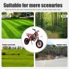 49CC 2-Stroke Mini Dirt Bike, Gas Pocket Motorcycle for Kids&Adults Gas Powered Kids Dirt Bike Mini Off-Road Motorcycle with Wear-Resistant Tires Load 180 LBS for Various Outdoor Environments Red view 4