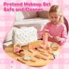 KIDBEST Wooden Makeup Toy Set for Toddler [2026] Play Makeup Kit for Girls 3-5 with Pretend Wood Lipstick/ Mirror/ Brushes/ Cosmetic Set Beauty Girl Birthday Gift Age 3 4 5 6 view 2
