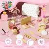 KIDBEST Wooden Makeup Toy Set for Toddler [2026] Play Makeup Kit for Girls 3-5 with Pretend Wood Lipstick/ Mirror/ Brushes/ Cosmetic Set Beauty Girl Birthday Gift Age 3 4 5 6 view 4