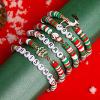 6 Pcs Christmas Bracelets, Merry Christmas Gifts Friendship Couple Jewelry for Women Teens Girl view 4