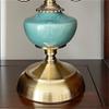 YWMLFZ Cyan Color Chinese Clock, Seat Clock, European Ornament Clock, Retro Living Room, Silent Home Use view 4