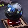 Crystal Gemstone Ball Figures with Stand, Crystal Ball Fortune Telling Ball for Feng Shui, Scrying and Decoration,Crystal ball-7cm view 4