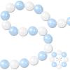 100PCS Blue and White Link Balloons, Baby Light Blue White Linking Balloons with Tail for Making Balloon Wall Arch and Chains, Quick Balloon for Wedding Birthday Baby Shower Party Decorations (6inch) view 1