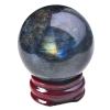 Crystal Gemstone Ball Figures with Stand, Crystal Ball Fortune Telling Ball for Feng Shui, Scrying and Decoration,Crystal ball-8cm view 1