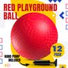 PlayBolt Playground Balls Bulk - 8.5 Inch Red Rubber Kickball Bouncy Inflatable Balls for Kids & Adults, Indoor & Outdoor Games, Kickballs, Dodgeball, Four Square, and More, (12-Pack) view 2