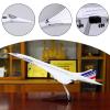 Concorde Model Airplane by Air France - 19.7 Inch with Lights and Rolling Wheels, Detailed Static Display for Home/Office Decor, Ideal Gift Aviation Enthusiasts(Normal) view 4
