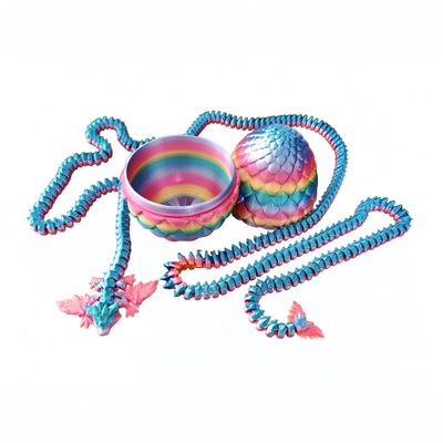 critigulf 3D Printed Giant Long Dragon - Largest Size Toothless Dragon with Wings and Pangolin Features (Egg-Set Candy)