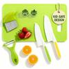 7 Pcs Kids Knife Set for Real Cooking, Toddler Cooking Set Montessori with Recipes Book, Toddler Kitchen Tools for Cooking, Kids Cooking Sets Real - Cutting Board and Knife Set view 1