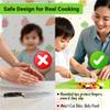 7 Pcs Kids Knife Set for Real Cooking, Toddler Cooking Set Montessori with Recipes Book, Toddler Kitchen Tools for Cooking, Kids Cooking Sets Real - Cutting Board and Knife Set view 4