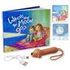 Where Did the Moon Go? Interactive Hand Shadow Book & Bravery Flashlight - watercolor Rhyming Story to Calm Fear of the Dark, Montessori Sibling Play & Fine Motor Toy, USB-C Rechargeable Gift Set view 1