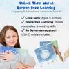 Where Did the Moon Go? Interactive Hand Shadow Book & Bravery Flashlight - watercolor Rhyming Story to Calm Fear of the Dark, Montessori Sibling Play & Fine Motor Toy, USB-C Rechargeable Gift Set view 2