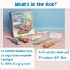 Where Did the Moon Go? Interactive Hand Shadow Book & Bravery Flashlight - watercolor Rhyming Story to Calm Fear of the Dark, Montessori Sibling Play & Fine Motor Toy, USB-C Rechargeable Gift Set view 3