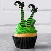 12pcs/Set Halloween Witch Feet Cake Toppers Witches Legs Cupcake Topper Birthday Party Decoration Halloween Props view 4