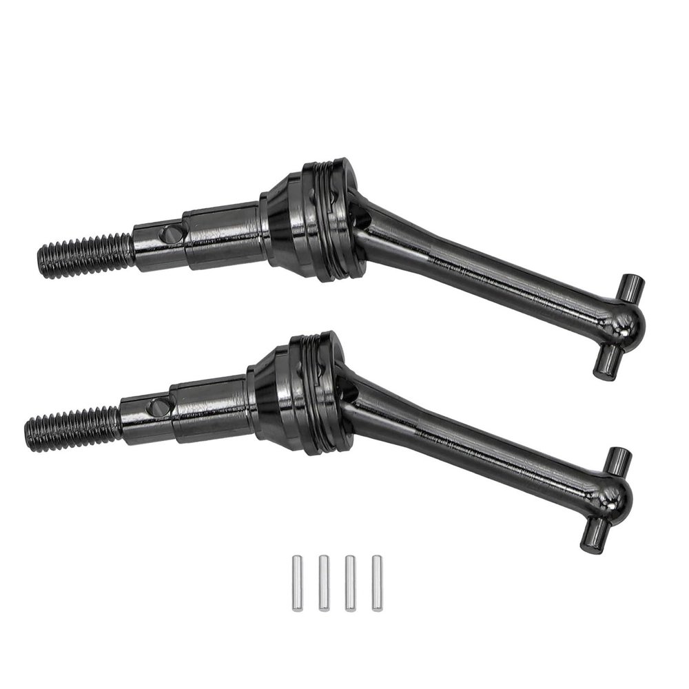 1/14 for mjx for Hyper Go Truck 14301 14302 14303 2Pcs Metal CVD Drive Shafts Dog Bone RC Car Upgrade Parts 14410(2Pcs Black)