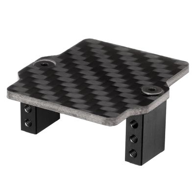 AXSPEED Carbon Fiber Servo Mount Plate Bracket for 1/18 for Granite for GROM 1/14 for Mojave for GROM for mega 380 RC Car Upgrade Parts(Black)